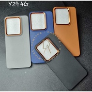 LUXURY SOFT CASE VIVO Y29 4G V30 V30E V30 PR0 V40 5G V40 LITE LEATHER CHROME ASE SKIN PHONE PLAIN