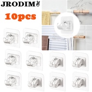 Storage Holder Curtain Rod Clip Hooks Punch-free Shower Curtain Rod Hanging Holder Self Adhesive Fix