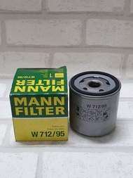 กรองน้ำมันเครื่อง  VW  Golf 6    ( 2008 - 2013 )  รุ่น  1.4 TSI    Oil Filter  Mann  W 712/95 / W712/95