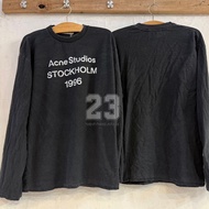 [23] Acne Studios STOCKHOLM 1996 Black Fabric tag long sleeve vintage shirt