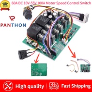 PANTHON 60A เครื่องควบคุมความเร็วมอเตอร์ PWM DC 10V-55V จอแสดงผลดิจิตอล100A Max สวิตช์ควบคุมความเร็ว
