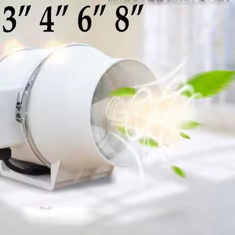 3"4"6"8" Exhaust Fan Home Silent Inline Pipe Duct Fan Bathroom 220V Extractor Ventilation Kitchen To