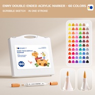 ENMY Acrylic Markers Dual-Tip FastDrying Waterproof Colorful Markers DIY Enthusiasts 24/36/48/60/80