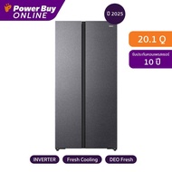 ·Haier Side by Side Refrigerator 20.1 Cu. Inverter (Marble Blue) Model Hrf-Sbs569Ms Cb As the Pictur