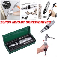 13Pcs Knock Impact Screwdriver Bit Screwdriver Screw Impact Batch Skru Driver Ketuk Pemutar Skru Spa