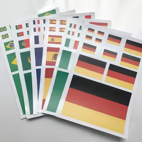 Country Flag Sticker Italy Germany France Russia Usa America UK Spain Portugal Canada Korea Brazil F