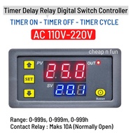 MESIN Timer Delay Relay Digital Display Egg Hatching Machine Timer DC 12V / AC 110V 220V