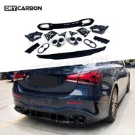 Rear Diffuser with Exhaust Tips for Benz A Class W177 A180 A200 A160 A250 A35 A45 AMG Sedan 2020+ Re