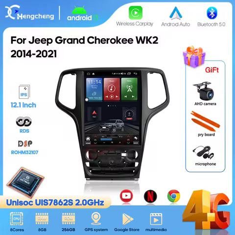 12.1 "For Jeep Grand Cherokee WK2 2014-2020 Car Multimedia Video Player GPS Navigation Radio Android