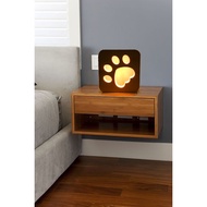 Footprint wooden frame Led night light