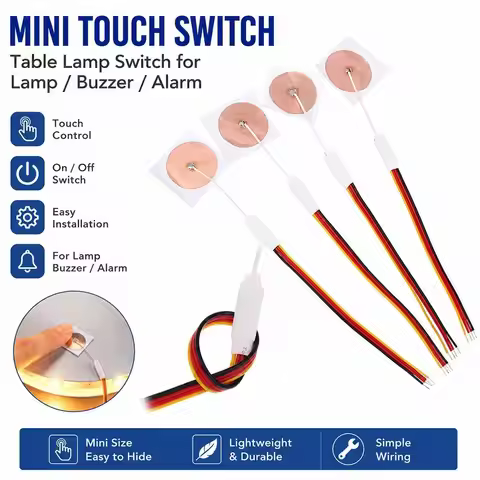 1Pcs 12V 24V 5V Touch Sensor Switch Self Adhesive Copper Mini Touch Switch Touch Dimming Jog Reset T