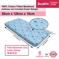 Baby Cotton Fitted Bedsheet (60cm x 120cm x 10cm)(Cadar Bayi)