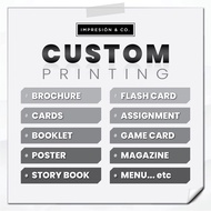 Custom Made Card/ Booklet / Poster Printing/ Story Book/ Flashcard