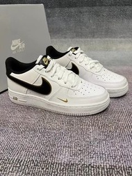 Nike Air Force 1 Low雙鉤 白黑金