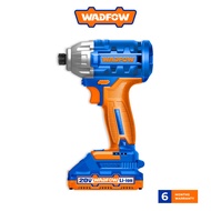 WADFOW Li-ion Impact Driver Brushless (1/4") + 1.5Ah Battery (2 Pcs) + Charger (Max Torque 170Nm/20V