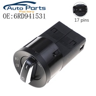 Chrome Headlight Fog Lamp Switch For AUDI A4 8E B6 TT 8N Transporter T5 For VW Polo 6R Jetta IV VI 6