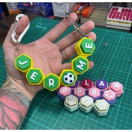 Personalized Name Articulated Clicker Keychain 6-7 Letters