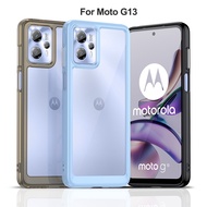 Colorful Transparent Casing for Motorola Moto G53 G13 G73 G23 G14 G84 Moto Edge 40 Neo Phone Case Ba