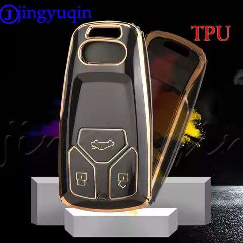 jingyuqin 10pcs 3 Buttons TPU Auto Key Shell Cover For Audi A4 B9 A5 A6 8S 8W Q5 Q7 4M S4 S5 S7 TT T