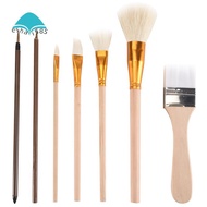 7 Pieces Ceramic Glaze Tools, Pottery Supplies Different Shapes of Pottery Glaze Brushes for Pottery