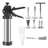 Stainless Steel Sausage Maker Machine with 5 Nozzles Brushes Meat Pusher for Making Sausage Jerky in