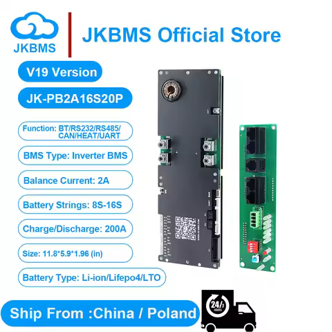 JIKONG JKBMS PB2A16S20P V19 Household Energy Inverter BMS 4.3 Inches Display Family Energy Storage B