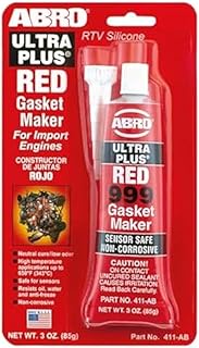ABRO Ultra Plus Silicone Gasket Maker Red 999, Silicone Sealant for Import Engines, Sensor Safe, Non