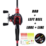 FRRTC Fishing Rod and Reel Set 1.65M/1.8M 5.5/6 Feet Casitng Set Left Right Hand Fishing Reel Freshw