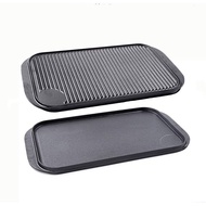 【จัดส่งภายใน 24 ชม】Cast Iron Griddle Grill Pan 48*26cm