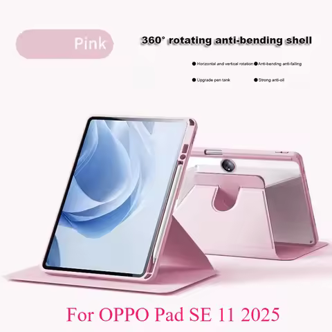 Rotating Acrylic Hard Case for OPPO Pad SE 11 2025 Pad 2 3 11.61 Air 2 10.36 Neo 11.4 3 4 Pro 13.2" 