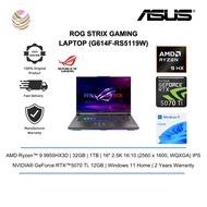 Asus ROG Strix G16 G614F-RS5119W 16'' 2.5K 240Hz Gaming Laptop ( R9-9955HX3D, 32GB, 1TB SSD, RTX5070