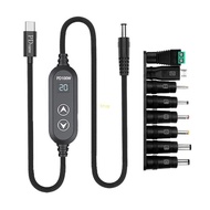 btsg 100W Power Cable Type C to DC5 5 5V 12V 15V 19V 20V Power  8 Adapters