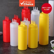 Ketchup Squeeze Bottle Plastic Condiment 3 Hole Dispensing Oil BBQ Sauces Paint