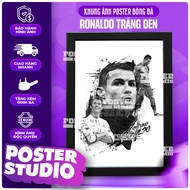 RONALDO WHITE poster photo frame includes 2 sizes for A5 tabletop (18cm x 24cm), A4 wall hanging (24