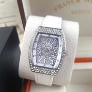 Franck Muller Franck Muller Mobile Quartz Swiss Clock Leather Bracelet