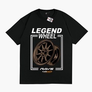 KARIMAKE Unisex Distro T-Shirt with Rim Image RAYS CE28 LEGEND WHEELS