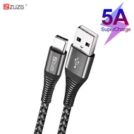 ZUZG 5A USB Type C Cable Fast Charging Wire for Samsung Galaxy S10 S9 Plus Xiaomi mi9 Huawei Mobile Phone USB C Type-C Charger Cord