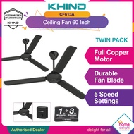 Khind Ceiling Fan 60" x 2 Set (TWIN PACK) [ CF611A / CF613A / CF618BN ]
