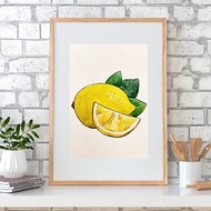檸檬原畫 水果牆藝術 小藝術品