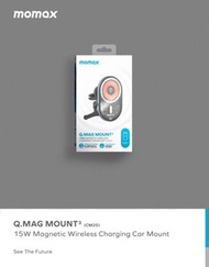 [預訂2403][特價] Momax - CM20 Q.Mag Mount 3 15W透明磁吸無線充電車載支架 / Tesla車載支架（汽車充電器）