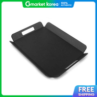 Commercial Camel Non-Slip Rectangular Tray with Handle Black Large 46X36.5Cm