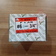 FH Tapping Screw Flat Head Screwfh 6 x 3/ 4" Inch Lion 2000 Pcs