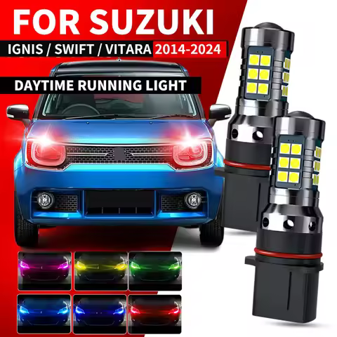 2pcs Car DRL LED Daytime Running Light Blubs For Suzuki Ignis 3 MF FF Swift AZ Vitara LY 2016 2017 2