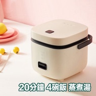 iGlobalStore - 1.2L便攜式迷你電飯煲，蒸煮電飯煲，不粘鍋，20分鐘快速烹飪
