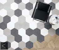 (時尚塑膠地板賴桑)日本製 六角倒角耐磨塑膠地板 每片190元起
