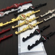 【Ready Stock】 Car Alpha English Bumper Stickers 3dstereo Metal Sticker Car Body Modification Sticker