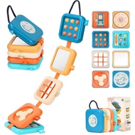 Busy Board Suitable for 1 Year Old 1-3 Years Old Toddler Travel Toys, Montessori Busy Board Cube, 1 