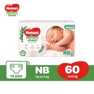 Tã Dán Huggies Platinum Nature Made Size NB60/S82/M64/L54/XL44.....