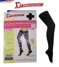 Darlington Toeless Thigh High Compression Stockings MT1003