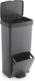 70 L Vertical Bin with 2 Compartments and Waste Bin 76 cm Easy to Use